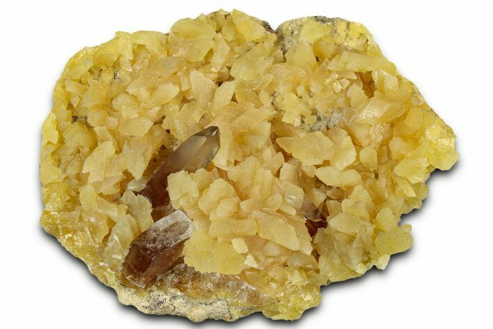 Honey Colored Barite Crystals on Fluorescent Calcite - Elk Creek #330374